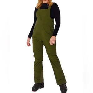 Halfdays Olive Green Carson Bib Pant (XSmall)